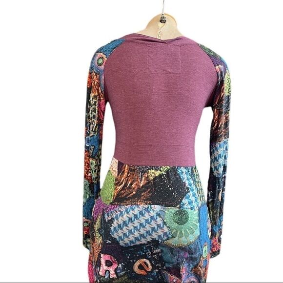 Desigual Colorful Print Retro Boho Dress Medium - Picture 5 of 14